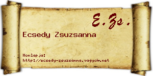 Ecsedy Zsuzsanna névjegykártya