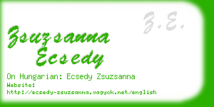 zsuzsanna ecsedy business card